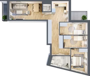 4 pokoje, mieszkanie 72,89 m², piętro 1, oferta nr C71, Zakątek Włochy, Warszawa, Włochy, ul. Robotnicza 11/13