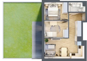 3 pokoje, mieszkanie 46,65 m², parter, oferta nr B48, Zakątek Włochy, Warszawa, Włochy, ul. Robotnicza 11/13