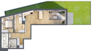 3 pokoje, mieszkanie 66,97 m², parter, oferta nr C61, Zakątek Włochy, Warszawa, Włochy, ul. Robotnicza 11/13