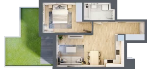 2 pokoje, mieszkanie 41,97 m², piętro 1, oferta nr C82, Zakątek Włochy, Warszawa, Włochy, ul. Robotnicza 11/13