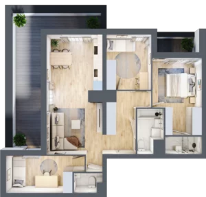 4 pokoje, mieszkanie 79,65 m², piętro 5, oferta nr L-A050, Warszawski Świt Etap XII, Warszawa, Targówek, Bródno, ul. Warszawski Świt