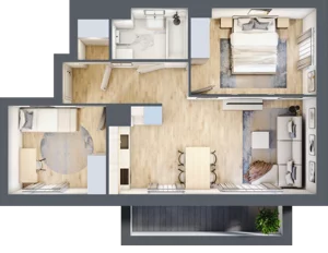 3 pokoje, mieszkanie 51,93 m², piętro 4, oferta nr L-B100, Warszawski Świt Etap XII, Warszawa, Targówek, Bródno, ul. Warszawski Świt