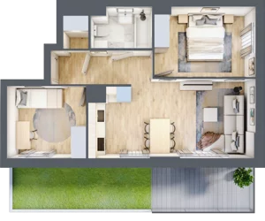 3 pokoje, mieszkanie 51,80 m², parter, oferta nr L-B068, Warszawski Świt Etap XII, Warszawa, Targówek, Bródno, ul. Warszawski Świt