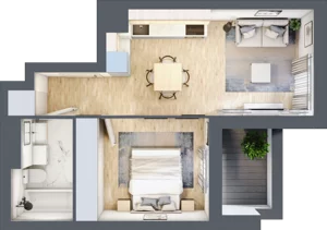 2 pokoje, mieszkanie 36,75 m², parter, oferta nr L-B066, Warszawski Świt Etap XII, Warszawa, Targówek, Bródno, ul. Warszawski Świt