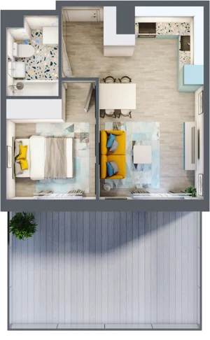 2 pokoje, mieszkanie 34,93 m², parter, oferta nr F21, ul. Glogera - bud. F i G, Kraków, Prądnik Biały, Górka Narodowa, ul. Zygmunta Glogera