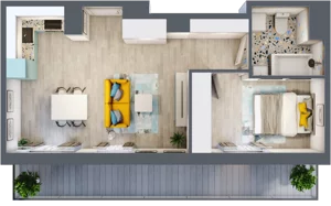 2 pokoje, mieszkanie 40,82 m², piętro 4, oferta nr F18, ul. Glogera - bud. F i G, Kraków, Prądnik Biały, Górka Narodowa, ul. Zygmunta Glogera