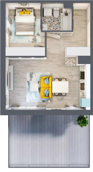 2 pokoje, mieszkanie 42,74 m², parter, oferta nr F23, ul. Glogera - bud. F i G, Kraków, Prądnik Biały, Górka Narodowa, ul. Zygmunta Glogera