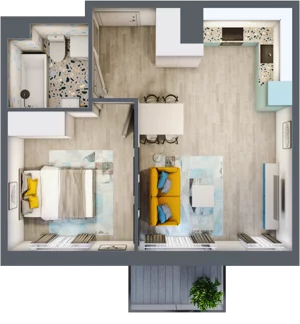 2 pokoje, mieszkanie 39,76 m², piętro 2, oferta nr F10, ul. Glogera - bud. F i G, Kraków, Prądnik Biały, Górka Narodowa, ul. Zygmunta Glogera