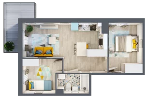 3 pokoje, mieszkanie 44,64 m², piętro 2, oferta nr G30, ul. Glogera - bud. F i G, Kraków, Prądnik Biały, Górka Narodowa, ul. Zygmunta Glogera