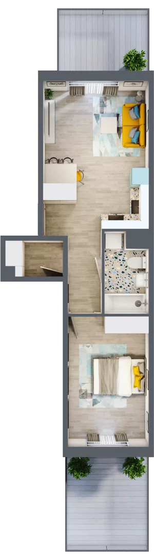 2 pokoje, mieszkanie 45,29 m², parter, oferta nr G16, ul. Glogera - bud. F i G, Kraków, Prądnik Biały, Górka Narodowa, ul. Zygmunta Glogera