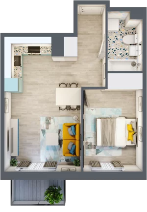 2 pokoje, mieszkanie 38,94 m², piętro 2, oferta nr G11, ul. Glogera - bud. F i G, Kraków, Prądnik Biały, Górka Narodowa, ul. Zygmunta Glogera
