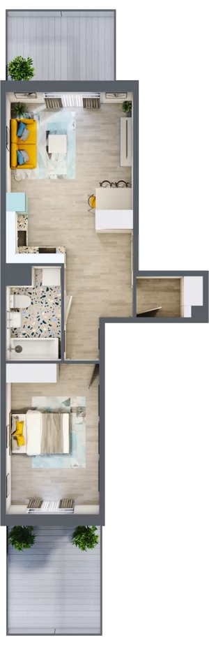 2 pokoje, mieszkanie 47,93 m², parter, oferta nr G4, ul. Glogera - bud. F i G, Kraków, Prądnik Biały, Górka Narodowa, ul. Zygmunta Glogera