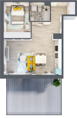 2 pokoje, mieszkanie 44,42 m², parter, oferta nr G19, ul. Glogera - bud. F i G, Kraków, Prądnik Biały, Górka Narodowa, ul. Zygmunta Glogera