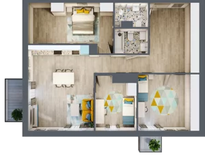4 pokoje, mieszkanie 82,35 m², piętro 2, oferta nr 21, Smętna Garden, Kraków, Bronowice, Bronowice Wielkie, ul. Smętna 1E/F