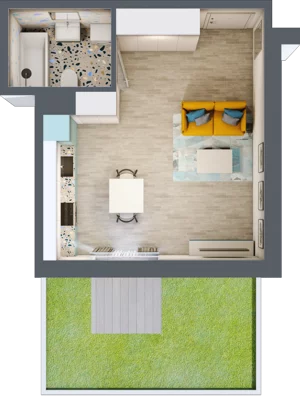 1 pokój, mieszkanie 31,37 m², piętro 2, oferta nr 26, Smętna Garden, Kraków, Bronowice, Bronowice Wielkie, ul. Smętna 1E/F