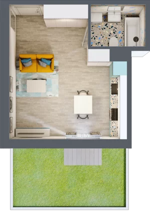 1 pokój, mieszkanie 31,37 m², piętro 2, oferta nr 26, Smętna Garden, Kraków, Bronowice, Bronowice Wielkie, ul. Smętna 1E/F