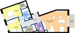 3 pokoje, mieszkanie 73,99 m², piętro 2, oferta nr C-120, Przewóz 4, Kraków, Podgórze, Płaszów, ul. Przewóz 4