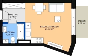 1 pokój, mieszkanie 30,52 m², piętro 3, oferta nr C-125, Przewóz 4, Kraków, Podgórze, Płaszów, ul. Przewóz 4