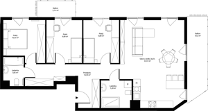 4 pokoje, mieszkanie 86,97 m², piętro 5, oferta nr mieszkanie 31, Bytkowska 4.0, Katowice, Wełnowiec-Józefowiec, ul. Bytkowska
