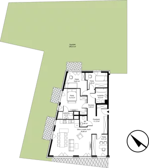 5 pokoi, mieszkanie 106,98 m², parter, oferta nr mieszkanie 2-3, Bytkowska 4.0, Katowice, Wełnowiec-Józefowiec, ul. Bytkowska