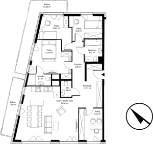 5 pokoi, mieszkanie 106,98 m², piętro 3, oferta nr mieszkanie 19-20, Bytkowska 4.0, Katowice, Wełnowiec-Józefowiec, ul. Bytkowska