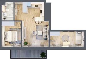 3 pokoje, mieszkanie 50,38 m², piętro 3, oferta nr E36, Na Koszutce II, Katowice, Śródmieście, Koszutka, ul. Słoneczna 1