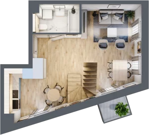 2 pokoje, mieszkanie 58,26 m², piętro 4, oferta nr F1-29, Na Koszutce II, Katowice, Śródmieście, Koszutka, ul. Słoneczna 1