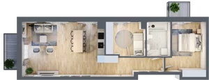 3 pokoje, mieszkanie 66,72 m², piętro 2, oferta nr F2-10, Na Koszutce II, Katowice, Śródmieście, Koszutka, ul. Słoneczna 1