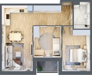 3 pokoje, mieszkanie 63,31 m², piętro 2, oferta nr C.16, Nowa Namiarkowa, Będzin, ul. Namiarkowa 15D
