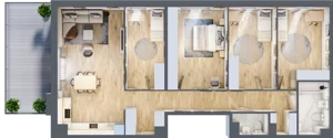 5 pokoi, mieszkanie 110,82 m², piętro 3, oferta nr C.24, Nowa Namiarkowa, Będzin, ul. Namiarkowa 15D
