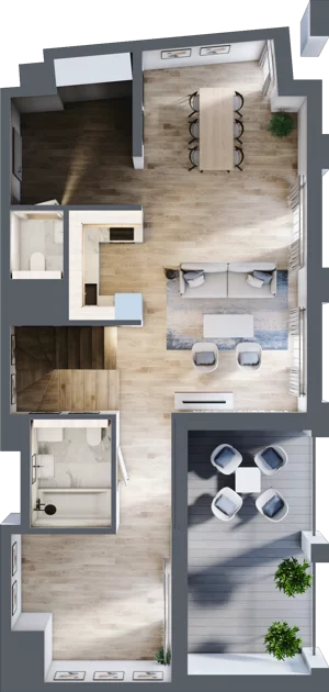 4 pokoje, mieszkanie 114,83 m², piętro 9, oferta nr 158, Semiramis, Katowice, Dąbrówka Mała, ul. Wiertnicza