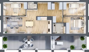 4 pokoje, mieszkanie 83,70 m², piętro 8, oferta nr 146, Semiramis, Katowice, Dąbrówka Mała, ul. Wiertnicza