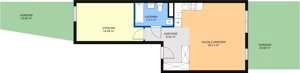 2 pokoje, mieszkanie 54,72 m², parter, oferta nr B0.15, Enklawa Bukowa II, Kraków, Podgórze, Rybitwy, ul. Bukowa 65 i 69