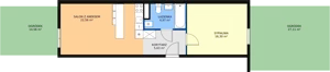2 pokoje, mieszkanie 49,46 m², parter, oferta nr B0.3, Enklawa Bukowa II, Kraków, Podgórze, Rybitwy, ul. Bukowa 65 i 69