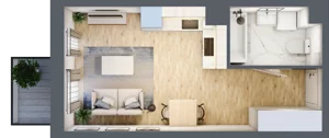 1 pokój, mieszkanie 25,24 m², piętro 1, oferta nr mieszkanie 126, Mikusińskiego 25, Katowice, Wełnowiec-Józefowiec, Wełnowiec, ul. Jana Mikusińskiego 25