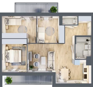 4 pokoje, mieszkanie 68,13 m², piętro 1, oferta nr mieszkanie 129, Mikusińskiego 25, Katowice, Wełnowiec-Józefowiec, Wełnowiec, ul. Jana Mikusińskiego 25