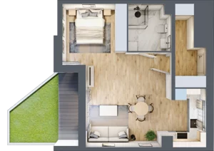1 pokój, mieszkanie 48,06 m², parter, oferta nr mieszkanie 2, Mikusińskiego 25, Katowice, Wełnowiec-Józefowiec, Wełnowiec, ul. Jana Mikusińskiego 25