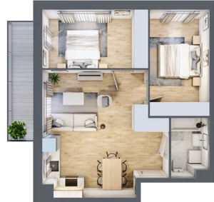 3 pokoje, mieszkanie 55,76 m², piętro 1, oferta nr mieszkanie 80, Mikusińskiego 25, Katowice, Wełnowiec-Józefowiec, Wełnowiec, ul. Jana Mikusińskiego 25