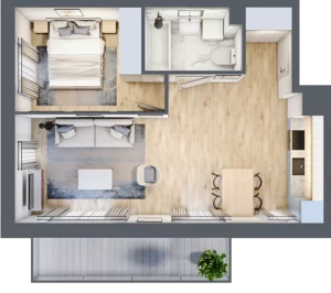 2 pokoje, mieszkanie 43,97 m², piętro 1, oferta nr mieszkanie 18, Mikusińskiego 25, Katowice, Wełnowiec-Józefowiec, Wełnowiec, ul. Jana Mikusińskiego 25