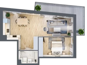 2 pokoje, mieszkanie 50,25 m², piętro 1, oferta nr mieszkanie 119, Mikusińskiego 25, Katowice, Wełnowiec-Józefowiec, Wełnowiec, ul. Jana Mikusińskiego 25