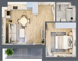 2 pokoje, mieszkanie 37,70 m², piętro 3, oferta nr mieszkanie 52, Mikusińskiego 25, Katowice, Wełnowiec-Józefowiec, Wełnowiec, ul. Jana Mikusińskiego 25