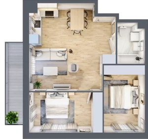 3 pokoje, mieszkanie 55,12 m², piętro 1, oferta nr mieszkanie 124, Mikusińskiego 25, Katowice, Wełnowiec-Józefowiec, Wełnowiec, ul. Jana Mikusińskiego 25