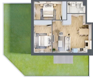 3 pokoje, mieszkanie 55,76 m², parter, oferta nr mieszkanie 72, Mikusińskiego 25, Katowice, Wełnowiec-Józefowiec, Wełnowiec, ul. Jana Mikusińskiego 25