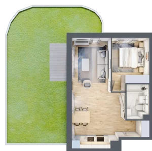 2 pokoje, mieszkanie 43,97 m², parter, oferta nr mieszkanie 8, Mikusińskiego 25, Katowice, Wełnowiec-Józefowiec, Wełnowiec, ul. Jana Mikusińskiego 25