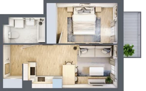 2 pokoje, mieszkanie 36,30 m², piętro 2, oferta nr mieszkanie 131, Mikusińskiego 25, Katowice, Wełnowiec-Józefowiec, Wełnowiec, ul. Jana Mikusińskiego 25
