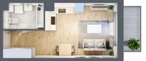 1 pokój, mieszkanie 25,24 m², piętro 1, oferta nr mieszkanie 123, Mikusińskiego 25, Katowice, Wełnowiec-Józefowiec, Wełnowiec, ul. Jana Mikusińskiego 25