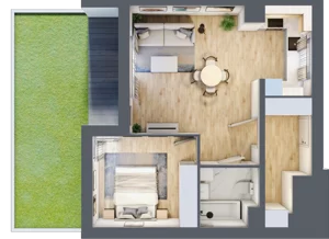 2 pokoje, mieszkanie 49,40 m², parter, oferta nr mieszkanie 1, Mikusińskiego 25, Katowice, Wełnowiec-Józefowiec, Wełnowiec, ul. Jana Mikusińskiego 25