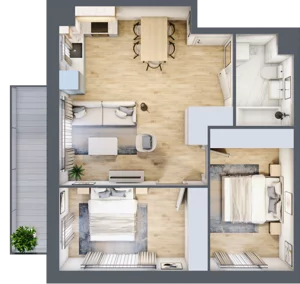 3 pokoje, mieszkanie 55,12 m², parter, oferta nr mieszkanie 73, Mikusińskiego 25, Katowice, Wełnowiec-Józefowiec, Wełnowiec, ul. Jana Mikusińskiego 25