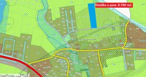 Działka 8 700,00 m², Stramnica, Sprzedaż