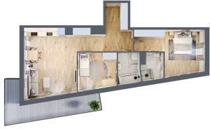 3 pokoje, mieszkanie 74,82 m², piętro 2, oferta nr SU1/A/2/4, Sady Ursynów 1, Warszawa, Ursynów, Wyczółki, ul. Koprowskiego / Pieskowa Skała
